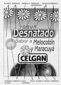 YOGUR DESNATADO SABOR A MELOCOTON Y MARACUYA CELGAN