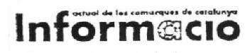INFORMACIO ACTUAL DE LES COMARQUES DE CATALUNYA