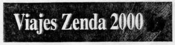 VIAJES ZENDA 2000