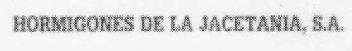 HORMIGONES DE LA JACETANIA, S.A