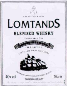 TRADITION YEARS LOMTANDS BLENDED WHISKY UNFILLABE CAP IMPORTED