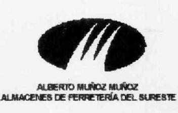ALBERTO MUÑOZ MUÑOZ ALMACENES DE FERRETERIA DEL SURESTE