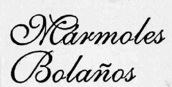 MARMOLES BOLAÑOS