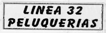 LINEA 32 PELUQUERIAS