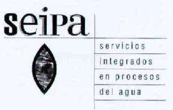SEIPA SERVICIOS INTEGRADOS EN PROCESOS DEL AGUA