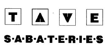 TAVE S.A.B.A.T.E.R.I.E.S