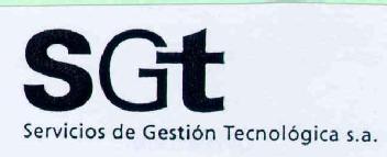 SGT SERVICIOS DE GESTION TECNOLOGICA S.A