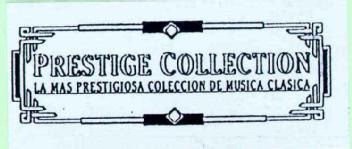 PRESTIGE COLLECTION LA MAS PRESTIGIOSA COLECCION DE MUSICA CLASICA