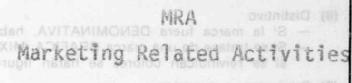 MRA MARKETING RELATED ACTIVITIES