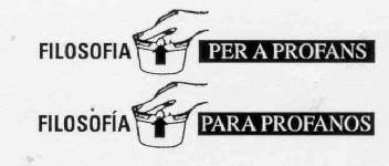 FILOSOFIA PER A PROFANS FILOSOFIA PARA PROFANOS