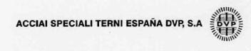 ACCIAI SPECIALI TERNI ESPAÑA DVP, S.A. DVP