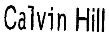 CALVIN HILL