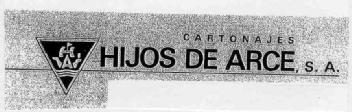 CARTONAJES HIJOS DE ARCE, S.A