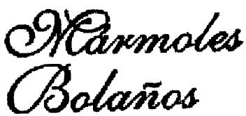 MARMOLES BOLAÑOS
