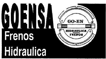 GOENSA FRENOS HIDRAULICA GO-EN HIDRAULICA FRENOS