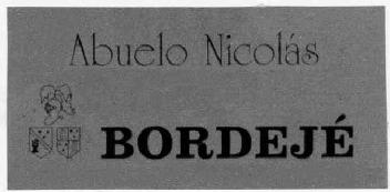ABUELO NICOLAS BORDEJE