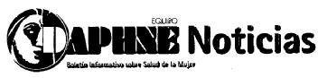 DAPHNE EQUIPO NOTICIAS BOLETIN INFORMATIVO SOBRE SALUD DE LA MUJER