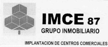 IMCE 87 GRUPO INMOBILIARIO IMPLANTACION DE CENTROS COMERCIALES