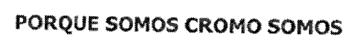 PORQUE SOMOS CROMO SOMOS