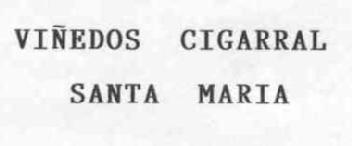 VIÑEDOS CIGARRAL SANTA MARIA
