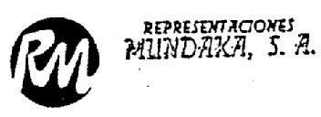 RM REPRESENTACIONES MUNDAKA, S.A