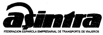 ASINTRA FEDERACION ESPAÑOLA EMPRESARIAL DE TRANSPORTE DE VIAJEROS