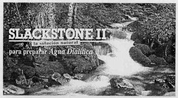 SLACKSTONE II LA SOLUCION NATURAL PARA PREPARAR AGUA DIALITICA