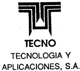 T A TECNO TECNOLOGIA Y APLICACIONES, S.A