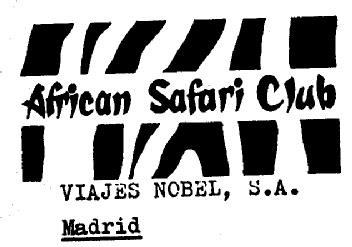 AFRICAN SAFARI CLUB - VIAJES NOBEL, S.A. MADRID