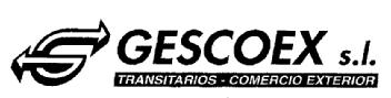 GESCOEX S.L. TRANSITARIOS-COMERCIO EXTERIOR