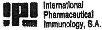 IPI INTERNATIONAL PHARMACEUTICAL IMMUNOLOGY, S.A