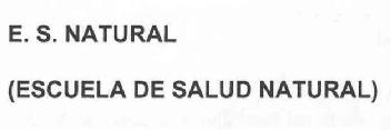 ES.SA.NA (ESCUELA DE SALUD NATURAL)