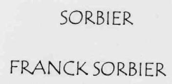 SORBIER FRANCK SORBIER