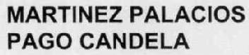 MARTINEZ PALACIOS PAGO CANDELA