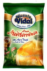 VICENTE VIDAL PATATAS FRITAS - CHIPS LINEA MEDITERRANEA CON AJOS Y PEREJIL Y ACEITE DE OLIVA SUAVEMENTE CRUJIENTES