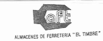 AFT. ALMACENES DE FERRETERIA EL TIMBRE