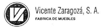 VZ VICENTE ZARAGOZA, S.A. FABRICA DE MUEBLES