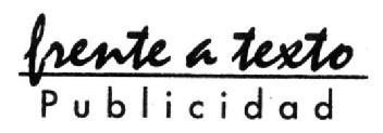 FRENTE A TEXTO PUBLICIDAD