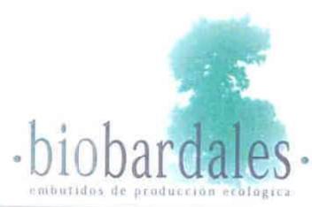 BIOBARDALES EMBUTIDOS DE PRODUCCION ECOLOGICA