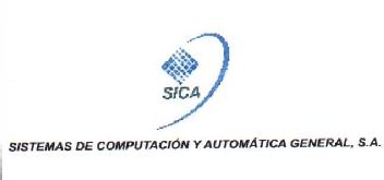 SICA SISTEMAS DE COMPUTACION Y AUTOMATICA GENERAL, S.A