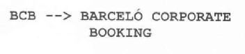 BCB BARCELO CORPORATE BOOKING