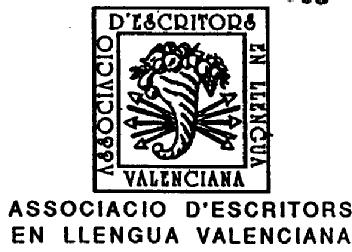 ASSOCIACIO D'ESCRITORS EN LLENGUA VALENCIANA