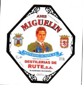 ANIS MIGUELIN DESTILERIAS DE RUTE, S.A