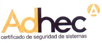 ADHEC CERTIFICADO DE SEGURIDAD DE SISTEMAS