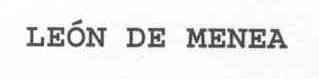 LEON DE MENEA