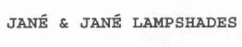 JANE & JANE LAMPSHADES