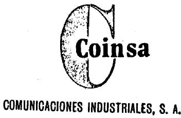 C COINSA COMUNICACIONES INDUSTRIALES, S.A