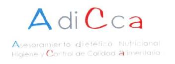 ADICCA ASESORAMIENTO DIETETICO NUTRICIONAL HIGIENE Y CONTROL DE CALIDAD ALIMENTARIA