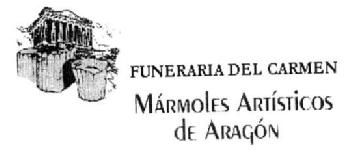 FUNERARIA DEL CARMEN MARMOLES ARTISTICOS DE ARAGON