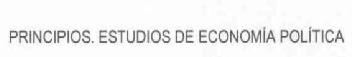 PRINCIPIOS. ESTUDIOS DE ECONOMIA POLITICA